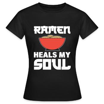 Ramen-Liebhaber Food-Vlogger - Frauen T-Shirt - Schwarz - Vorne - AI Model Female 172 dark (172cm)