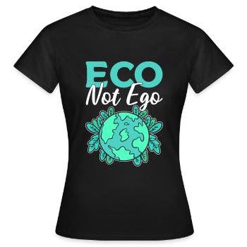 Eco Not Ego Förster - Frauen T-Shirt - Schwarz - Vorne - AI Model Female 172 dark (172cm)