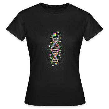 DNA Of Life Genetic Engineering Biology Science - Women's T-Shirt - black - Front - AI Model Female 172 dark (172cm)