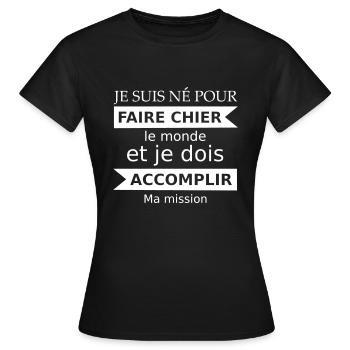 Faire chier - Frauen T-Shirt - Schwarz - Vorne - AI Model Female 172 dark (172cm)