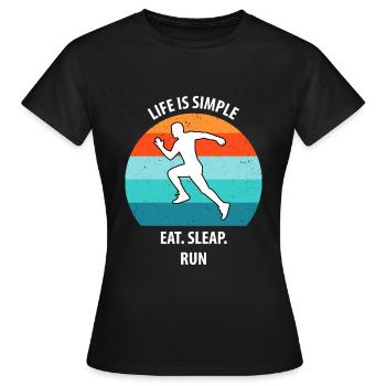 Faire du jogging - T-shirt Femme - noir - Devant - AI Model Female 172 dark (172cm)