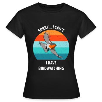 Bird Watching Bird Watching Birding Bird - Women's T-Shirt - black - Front - AI Model Female 172 dark (172cm)