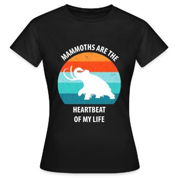 Drôle de mammouth de l’âge de pierre de l’âge de glace Design préhistorique - T-shirt Femme - noir - Devant - AI Model Female 172 dark (172cm)