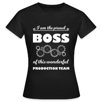 Das Produktions Team - Frauen T-Shirt - Schwarz - Vorne - AI Model Female 172 dark (172cm)