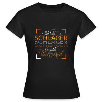 J’adore Schlager - T-shirt Femme - noir - Devant - AI Model Female 172 dark (172cm)