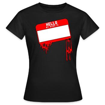 Hallo mein Name ist Drip Label - Frauen T-Shirt - Schwarz - Vorne - AI Model Female 172 dark (172cm)