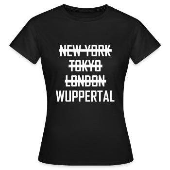 Metropole Wuppertal - Frauen T-Shirt - Schwarz - Vorne - AI Model Female 172 dark (172cm)