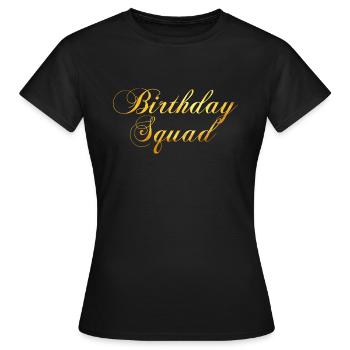 Anniversaire Squad - T-shirt Femme - noir - Devant - AI Model Female 172 dark (172cm)