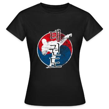 Arts martiaux de teakwondo arts martiaux - T-shirt Femme - noir - Devant - AI Model Female 172 dark (172cm)