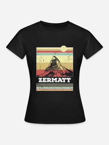 Zermatt matterhorn - Frauen T-Shirt - Schwarz