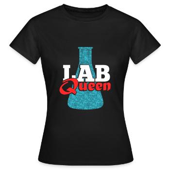 Lab Queen Labor Chemistry Science Chemistry - T-shirt Femme - noir - Devant - AI Model Female 172 dark (172cm)