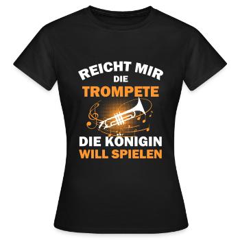 Trompete Trompeter - Frauen T-Shirt - Schwarz - Vorne - AI Model Female 172 dark (172cm)