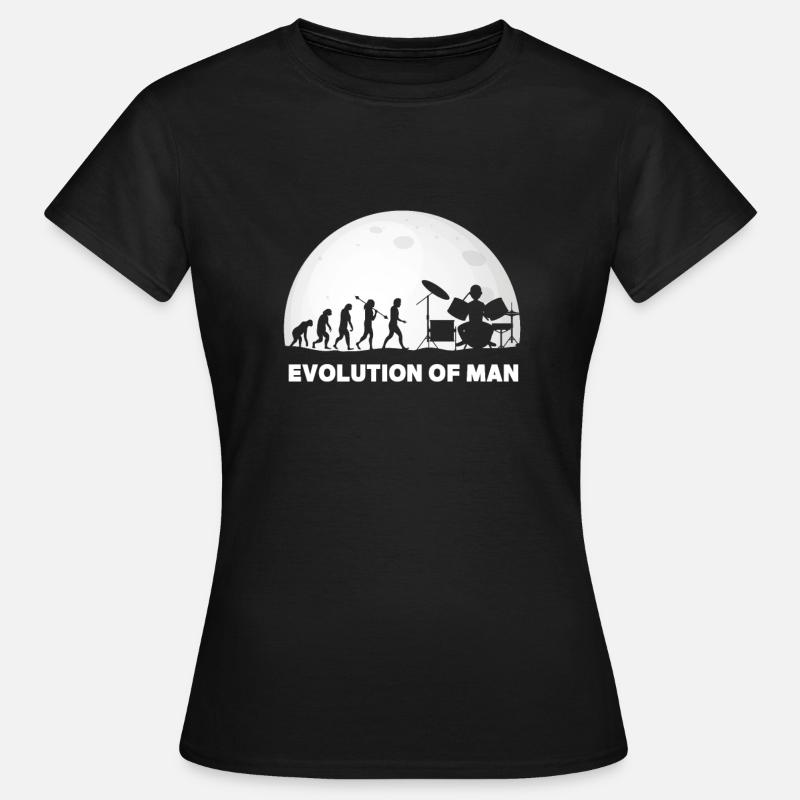 Schlagzeuger Evolution Batteur - T-shirt Femme - noir