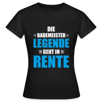 Bademeister Rettungsschwimmer Rente - Frauen T-Shirt - Schwarz - Vorne - AI Model Female 172 dark (172cm)
