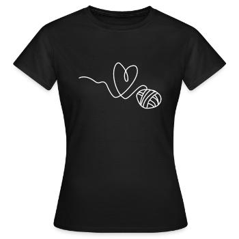 Tricot Tricot Crochet Tricoteur - T-shirt Femme - noir - Devant - AI Model Female 172 dark (172cm)