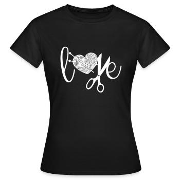 Tricot Tricot Crochet Tricoteur - T-shirt Femme - noir - Devant - AI Model Female 172 dark (172cm)