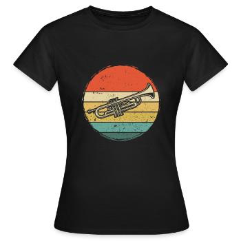 Trumpet Trumpet Player Trumpeter - Women's T-Shirt - black - Front - AI Model Female 172 dark (172cm)