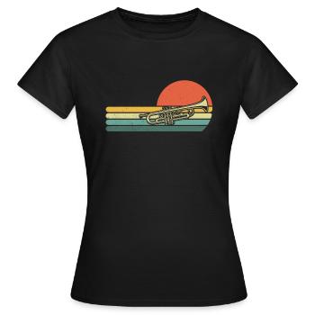 Trumpet Trumpet Player Trumpeter - Women's T-Shirt - black - Front - AI Model Female 172 dark (172cm)