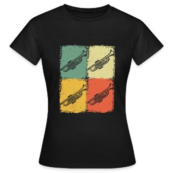 Trumpet Trumpet Player Trumpeter - Women's T-Shirt - black - Front - AI Model Female 172 dark (172cm)