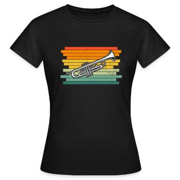 Trumpet Trumpet Player Trumpeter - Women's T-Shirt - black - Front - AI Model Female 172 dark (172cm)