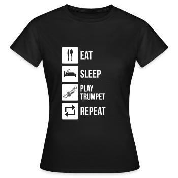Trumpet Trumpet Player Trumpeter - Women's T-Shirt - black - Front - AI Model Female 172 dark (172cm)