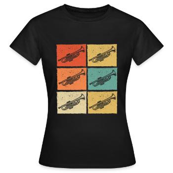 Trumpet Trumpet Player Trumpeter - Women's T-Shirt - black - Front - AI Model Female 172 dark (172cm)
