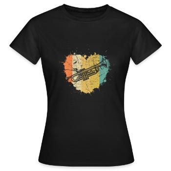 Trumpet Trumpet Player Trumpeter - Women's T-Shirt - black - Front - AI Model Female 172 dark (172cm)