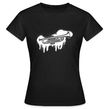 Trumpet Trumpet Player Trumpeter - Women's T-Shirt - black - Front - AI Model Female 172 dark (172cm)