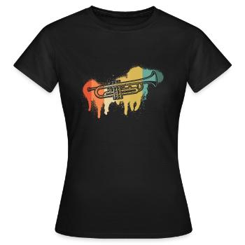 Trumpet Trumpet Player Trumpeter - Women's T-Shirt - black - Front - AI Model Female 172 dark (172cm)