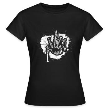 Bagpipes Bagpipes Bagpipe - Women's T-Shirt - black - Front - AI Model Female 172 dark (172cm)