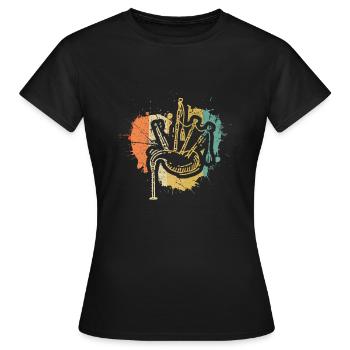 Bagpipes Bagpipes Bagpipe - Women's T-Shirt - black - Front - AI Model Female 172 dark (172cm)