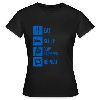 Bagpipes Bagpipes Bagpipe - Women's T-Shirt - black - Front - AI Model Female 172 dark (172cm)