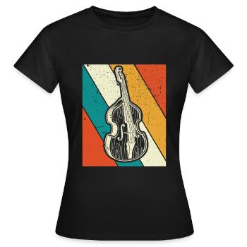 Double bass Double bass player Double bass player - Women's T-Shirt - black - Front - AI Model Female 172 dark (172cm)