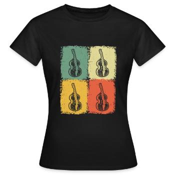 Double bass Double bass player Double bass player - Women's T-Shirt - black - Front - AI Model Female 172 dark (172cm)