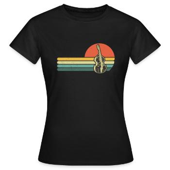 Double bass Double bass player Double bass player - Women's T-Shirt - black - Front - AI Model Female 172 dark (172cm)
