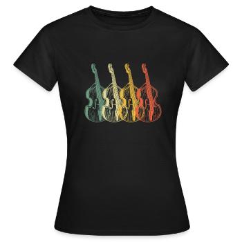 Double bass Double bass player Double bass player - Women's T-Shirt - black - Front - AI Model Female 172 dark (172cm)