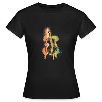 Double bass Double bass player Double bass player - Women's T-Shirt - black - Front - AI Model Female 172 dark (172cm)