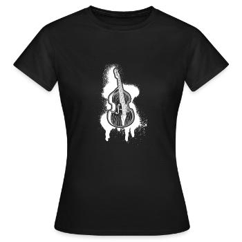 Double bass Double bass player Double bass player - Women's T-Shirt - black - Front - AI Model Female 172 dark (172cm)