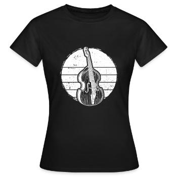 Double bass Double bass player Double bass player - Women's T-Shirt - black - Front - AI Model Female 172 dark (172cm)