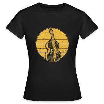 Double bass Double bass player Double bass player - Women's T-Shirt - black - Front - AI Model Female 172 dark (172cm)