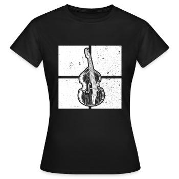 Double bass Double bass player Double bass player - Women's T-Shirt - black - Front - AI Model Female 172 dark (172cm)