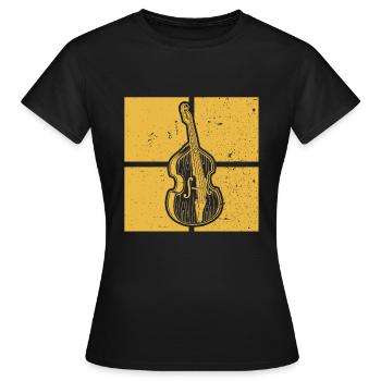 Double bass Double bass player Double bass player - Women's T-Shirt - black - Front - AI Model Female 172 dark (172cm)
