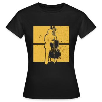 Double bass Double bass player Double bass player - Women's T-Shirt - black - Front - AI Model Female 172 dark (172cm)
