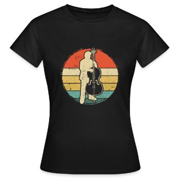 Double bass Double bass player Double bass player - Women's T-Shirt - black - Front - AI Model Female 172 dark (172cm)