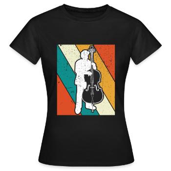 Double bass Double bass player Double bass player - Women's T-Shirt - black - Front - AI Model Female 172 dark (172cm)