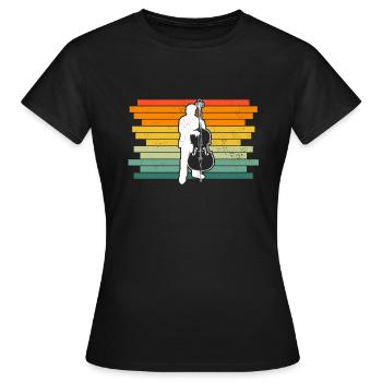 Double bass Double bass player Double bass player - Women's T-Shirt - black - Front - AI Model Female 172 dark (172cm)