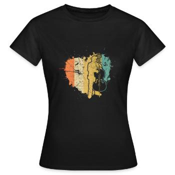 Double bass Double bass player Double bass player - Women's T-Shirt - black - Front - AI Model Female 172 dark (172cm)