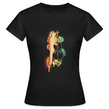 Double bass Double bass player Double bass player - Women's T-Shirt - black - Front - AI Model Female 172 dark (172cm)