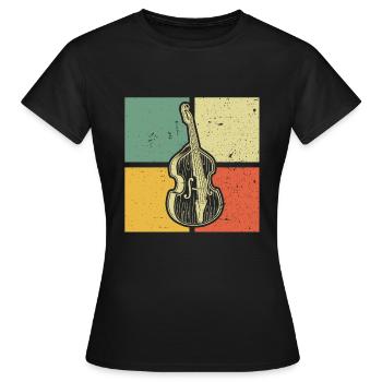 Double bass Double bass player Double bass player - Women's T-Shirt - black - Front - AI Model Female 172 dark (172cm)