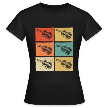Double bass Double bass player Double bass player - Women's T-Shirt - black - Front - AI Model Female 172 dark (172cm)